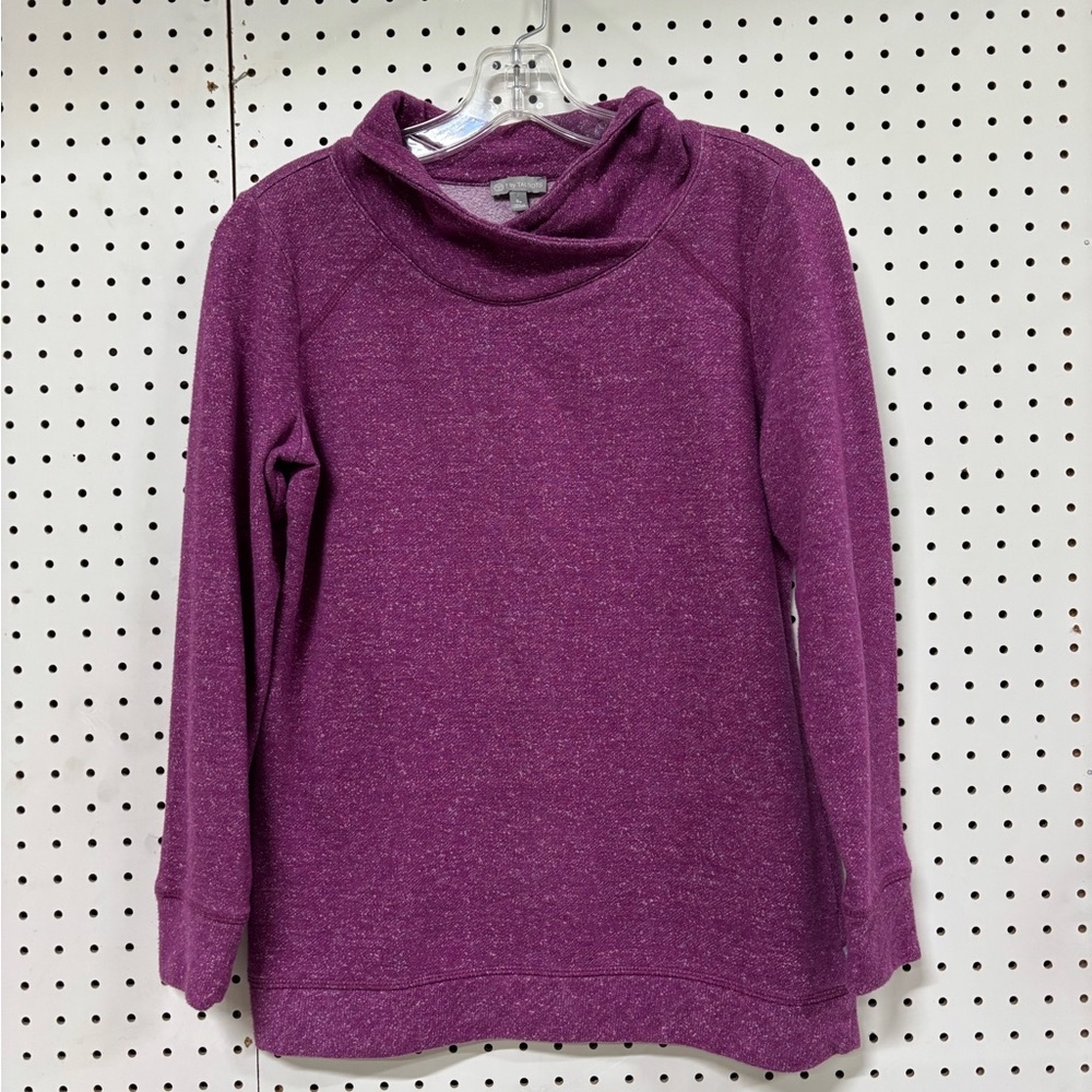 ☘️ Talbots Rich Purple Knit Top Size Small Petite